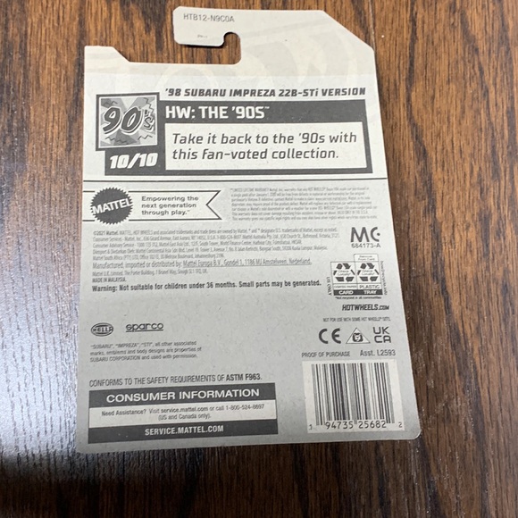 Hot Wheels 98 Subaru Impreza 22B-STi Version - Picture 7 of 7